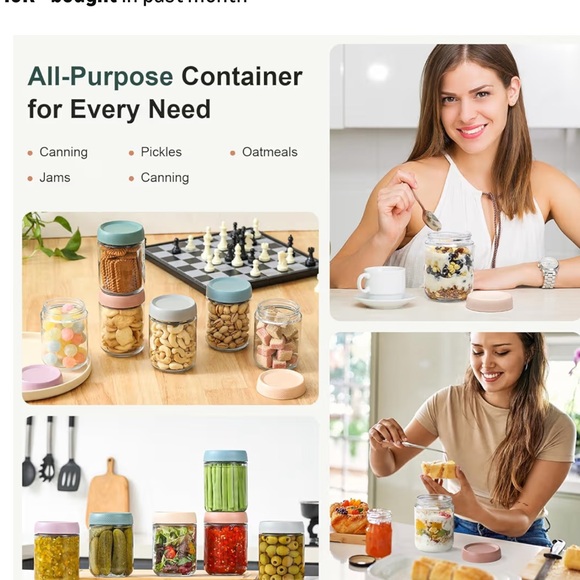 16oz set of 6 glass jars - Picture 7 of 7